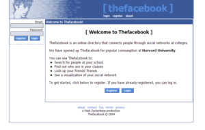 Ver páginas webs antiguas - Facebook año 2004