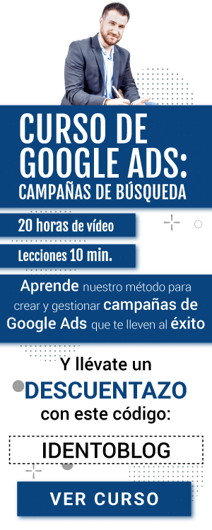 Curso de Google Ads búsqueda, 20 horas de vídeo en clases de 15 minutos