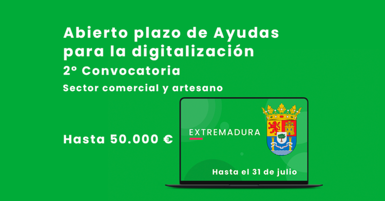 Subvención digitalización sector comercial o artesano Extremadura - Idento