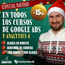 CURSOS GOOGLE ADS Y ANALYTICS 4 - PROMO NAVIDAD - 15% DESCUENTO