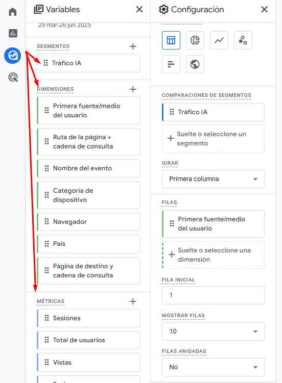 Informe de tráfico IA para GA4 - Paso 2.3