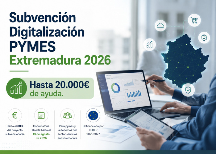 Subvención digitalización extremadura pymes 2026 - Blog Idento