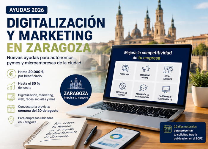 Ayudas digitales 2026 Ayuntamiento Zaragoza - Blog Idento